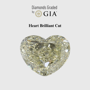 Diamants naturels en vrac certifiés GIA, forme cœur, 1,00 carat, couleur U-V, pureté VS2, qualité excellente, provenant d'Inde - Product Image 1