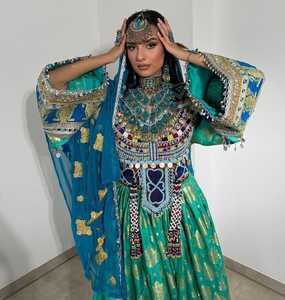 Haute QualitéAfghani Kuchi Robes Vintage OEMMaxi Robe Modeste Dentelle Décoration - Product Image 5