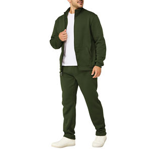 Conjunto Deportivo Urbano de Invierno Transpirable para Hombre, Talla Grande, Chaqueta con Cremallera, Ropa Deportiva Informal para Correr - Product Image 1