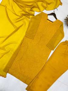 Traditional Party Sharara <b>Kurti</b> Set Ready to Stitch Dress <b>for</b> <b>Women</b> - Product Image 4