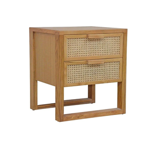 Wholesale Handmade Natural Wooden Cane <b>Storage</b> <b>Drawers</b> Farmhouse Bedside Lamp Bedroom Furniture From Vietnam - Product Image 1