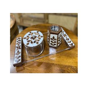 Juego de quemador Oud de madera de la mejor calidad con bandeja y caja acrílica, quemador Bakhoor de incienso de tamaño personalizado de Home Arts - Product Image 5