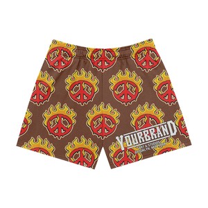 Vente en gros Fabricant de vêtements personnalisés Marque privée acceptée Sublimation Polyester Logo personnalisé Design Short en maille - Product Image 2