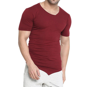 Venta al por mayor de alta calidad de logotipo personalizado Fitness hombres camisetas de algodón sólido ropa de gimnasio en varios colores sólidos - Product Image 1