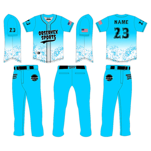 Uniforme de béisbol de poliéster para adultos con logotipo personalizado de alta calidad para ropa de equipo Suministro directo de fábrica - Product Image 4