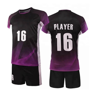100% Ensemble de sport de volley-ball en polyester doux au toucher Maillot à manches courtes et coupe flexible confort toute la journée - Product Image 4