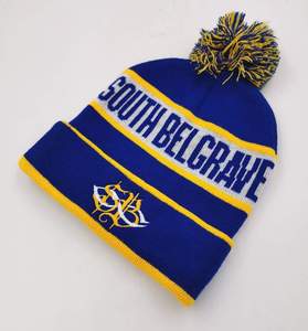 Bonnet tricoté jacquard tendance et stylé avec logo personnalisé, chaud pour l'hiver, à revers, motif tête de mort, plusieurs modèles jacquard 2026 - Product Image 2