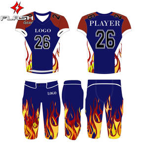 Tenues de football américain personnalisées professionnelles, imprimées, à manches courtes, en gros, ensembles de maillots et de pantalons réversibles - Product Image 2