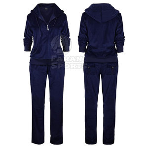Survêtement en velours de qualité supérieure pour femmes motif solide vêtements d'hiver deux pièces avec manches longues Style décontracté concevoir votre propre - Product Image 6