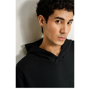 Chándal de felpa francesa de algodón y lana gruesa para hombre de invierno con logotipo personalizado, ropa de calle de gran tamaño con cuello con capucha de talla grande - Product Image 4