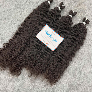 Extensiones de cabello virgen vietnamita de doble estiramiento 100% de alta calidad, cabello de trama de rizo rizado, cabello de trama de Color Natural - Product Image 4