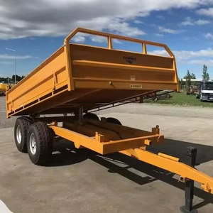 รถพ่วงบรรทุกแบบมีเพลาเดียว 4 ล้อ ด้านซ้ายสำหรับเครื่องยนต์ FAST พร้อมเกียร์ รถดัมพ์ อุปกรณ์ลากจูงรถแทรกเตอร์การเกษตร กล้องมองหลัง ใหม่ - Product Image 1