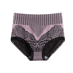 Wholesale High Rise Thread Cotton <b>Lace</b> Mix Pink Underwear Women Panties for Plus Sized <b>Knickers</b> Women Underwear with OEM - Product Image 3