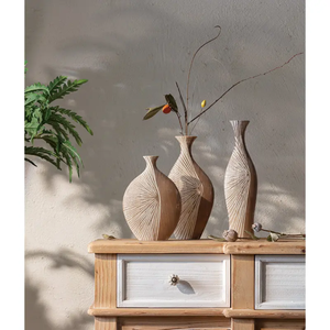 Florero de madera de lavado gris de alta calidad, diseño rústico moderno hecho a mano para decoración del hogar, textura de forro, nuevo aspecto de último diseño - Product Image 2