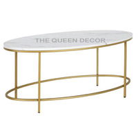 Meubles de salon en gros Table centrale en verre Table centrale moderne bon marché pour meubles de salon en or