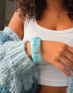 Pulseras y Brazaletes de Resina para Mujer, Nueva Colección, Joyería Estilo Ángel para Fiestas y Bodas, Alta Calidad - Product Image 1