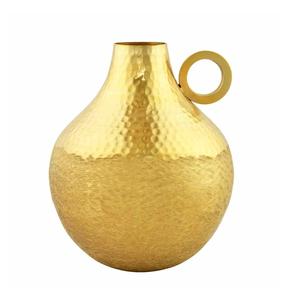 Vases en métal au design moderne attrayant, finition argentée, pot à fleurs personnalisé, décoration d'intérieur, forme ronde. - Product Image 4