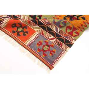 Alfombra Vintage Estilo Runner, Alfombra Turca de 3x7.5 pies, Alfombra de Lana Roja - Product Image 5