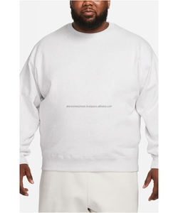 Sudadera Extra Grande de Felpa 100% Algodón de Primera Calidad para Hombre, Cuello Redondo, Diseño Sólido, Temporada de Invierno - Product Image 3