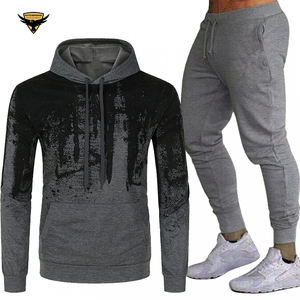 ชุดวอร์มผ้าฝ้าย/โพลีเอสเตอร์สำหรับผู้ชายปรับแต่งได้ชุดวอร์มคอทรงโอเวอร์ไซส์มีฮู้ดสำหรับฤดูหนาวลายพื้นเป็นมิตรต่อสิ่งแวดล้อม - Product Image 1