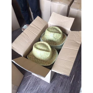 Sombreros de Panamá de algas marinas de fábrica/sombrero de paja de Color con logotipo para fiesta diaria boda granjero sombrero de playa decoración lista para enviar - Product Image 5