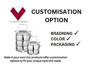 Boîte à lunch isotherme en acier inoxydable à 3 compartiments, style indien, 7x3, pour l'école, modèle 2025, best-seller - Product Image 3