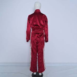 Ensemble de survêtement streetwear tendance pour femme, 100 % coton, tricoté, coupe oversize, deux pièces, style sportif décontracté - Product Image 5