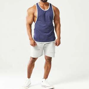 Camiseta sin Mangas Deportiva para Hombre, Logotipo Personalizado, 100% Algodón, Transpirable, Ecológica, de Secado Rápido, Lisa, para Gimnasio, Venta al por Mayor, Tejida, Informal - Product Image 4