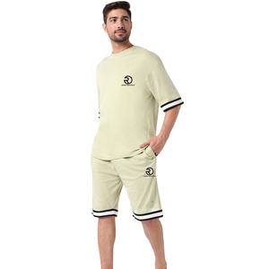 Ensemble short et t-shirt en coton de bonne qualité avec logo personnalisé et design Ensemble deux pièces pour hommes Ensemble deux pièces pour été T-shirt pour hommes - Product Image 4