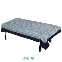 Nappe carrée moderne de luxe 100 % coton, motif floral imprimé, tissu tissé, imperméable, personnalisable, pour usage quotidien à la table