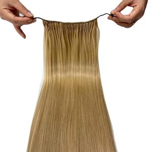 Extensiones de cabello humano de lujo Premium vietnamita negro natural de trama muy buena Genius - Product Image 4