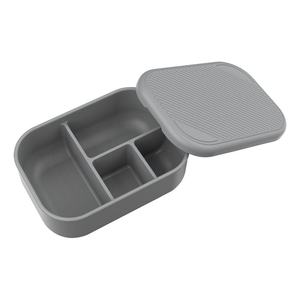 Rectangle Food-Grade Silicone Multi-Compartment Lunch Box for Office Workers Students <b>Microwave</b> Safe Fresh-Keeping & Thermal - Product Image 5