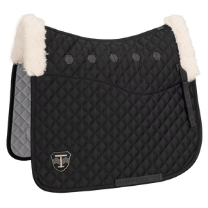 Dernier modèle de tapis de selle de dressage équestre professionnel de luxe avec fourrure |   Selle de compétition classique pour chevaux, produits équestres en gros - Product Image 1