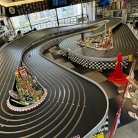 Dilespace Amusement Jeu de course haute vitesse pour deux joueurs, ensemble de piste de karting électrique durable et écologique, pour deux joueurs, usage intérieur