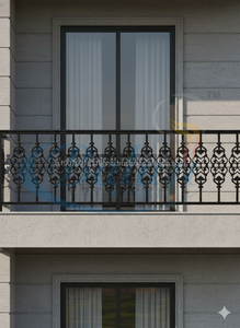 Reja Decorativa para Balcón, Estilo Moderno, de Hierro Fundido, sin Marco, Resistente al Óxido, para Uso Doméstico, B2B, MOQ Bajo, 5 Años, Balaji Metals - Product Image 2