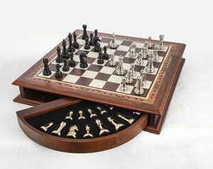 Juego portátil práctico de lujo, venta al por mayor, juego de ajedrez de madera personalizado, juego de ajedrez de gran tamaño, tablero plegable, tablero de piezas de ajedrez - Product Image 5