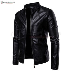 Produit le plus vendu Veste supérieure en cuir Meilleurs vestes en cuir minces pour hommes d'hiver Veste en cuir de conception personnalisée pour homme - Product Image 4