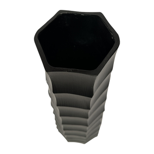 Vase à fleurs en aluminium vintage, artisanat antique pour les décorations de Noël, de mariage, de Pâques ou d'anniversaire, vase à fleurs noir - Product Image 5