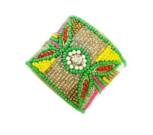 +Handmade Multi-Layer Boho <b>Bracelet</b> with Resin Beads and Tassels Gold Plating Colourful <b>Beaded</b> Wristbands Trendy Party Gifts - Product Image 3