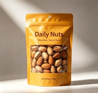 Leeg composteerbare voedselverpakkingszakken, biologisch afbreekbare kraftpapieren staande pouches met venster, aangepast logo voor gedroogd fruit