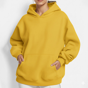Sudadera Extra Grande para Mujer, 100% Algodón, Sensación de Felpa Suave, Cálida y Acogedora para el Invierno, Diseño Holgado y Cómodo para Uso Diario - Product Image 1