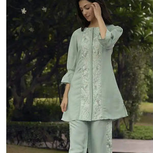 ÚLTIMO DISEÑO DE ROPA INDIA PARA MUJER, CON BORDADO DE ALGODÓN PURO Y ESTILO CORD-SET, PARA OCASIONES ESPECIALES - Product Image 2