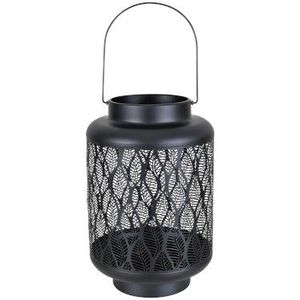 Support votif de lampe à thé en fer antique noir avec design découpé au laser parfait pour la décoration de maison de style vintage rustique - Product Image 1