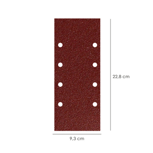 Ricambio Lija con Velcro 93x228 mm. Con Fori Grana 120 (10 Pezzi) - Product Image 2