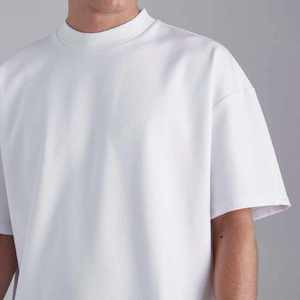 เสื้อยืดทรงบ็อกซี่แขนสั้นลำลองสำหรับผู้ชาย ระบายอากาศได้ดี ผ้าฝ้าย 100% สีพื้น พิมพ์ลายตามสั่ง ทรงปกติ คุณภาพสูง ดีไซน์เรียบง่าย - Product Image 5