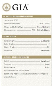 B2B D'Vins para GIA certificado 2,00 CT suelto blanco Natural redondo diamante J Color FL FLOW pureza EX corte joyería pulida - Product Image 3