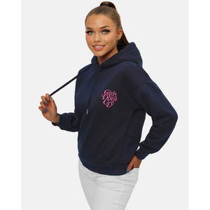 Nuevo estilo 2025 Drop-shoulder Bow Sudaderas con capucha para mujer 100% Cotton Fleece Custom Logo Drop-shoulder hoodies para mujer - Product Image 3