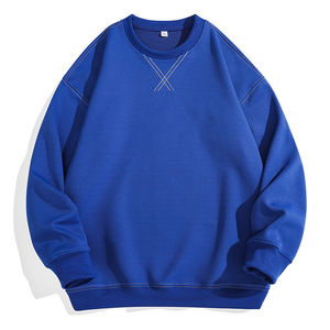 เสื้อสเวตเชิ้ตผู้ชาย น้ำหนัก 370 กรัม ผ้าฝ้ายฟลีซ 100% คอกลม ทรงปกติ ไม่ยับ พิมพ์ลายดิจิทัล รับผลิตแบบ OEM ขายส่ง - Product Image 5