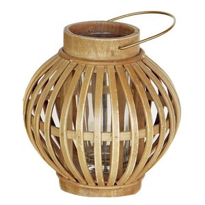 <b>Bamboo</b> <b>Floor</b> Lamp - Handmade Wooden Standing Light Fishing Trap Basket Natural Woven Rustic Rattan Hanging Pendant - Product Image 2