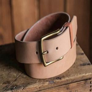 Cinturón de cuero genuino desgastado para hombre, 5MM de espesor, resistente, clásico, 100% puro, informal - Product Image 6